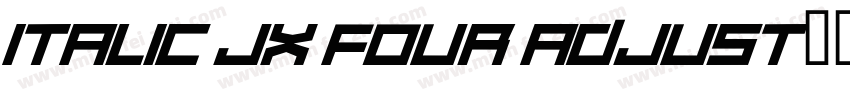 italic jx four adjust手写字体转换